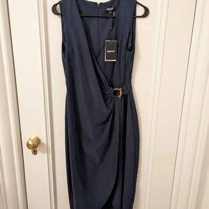 DKNY Navy Wrap Dress size 4